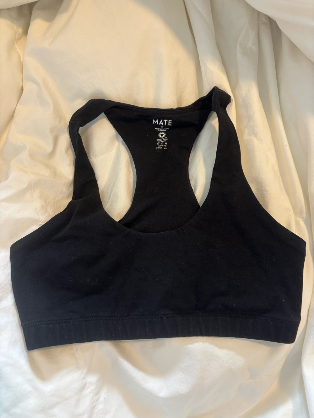 MATE the Label Black Racerback Sports Bralette